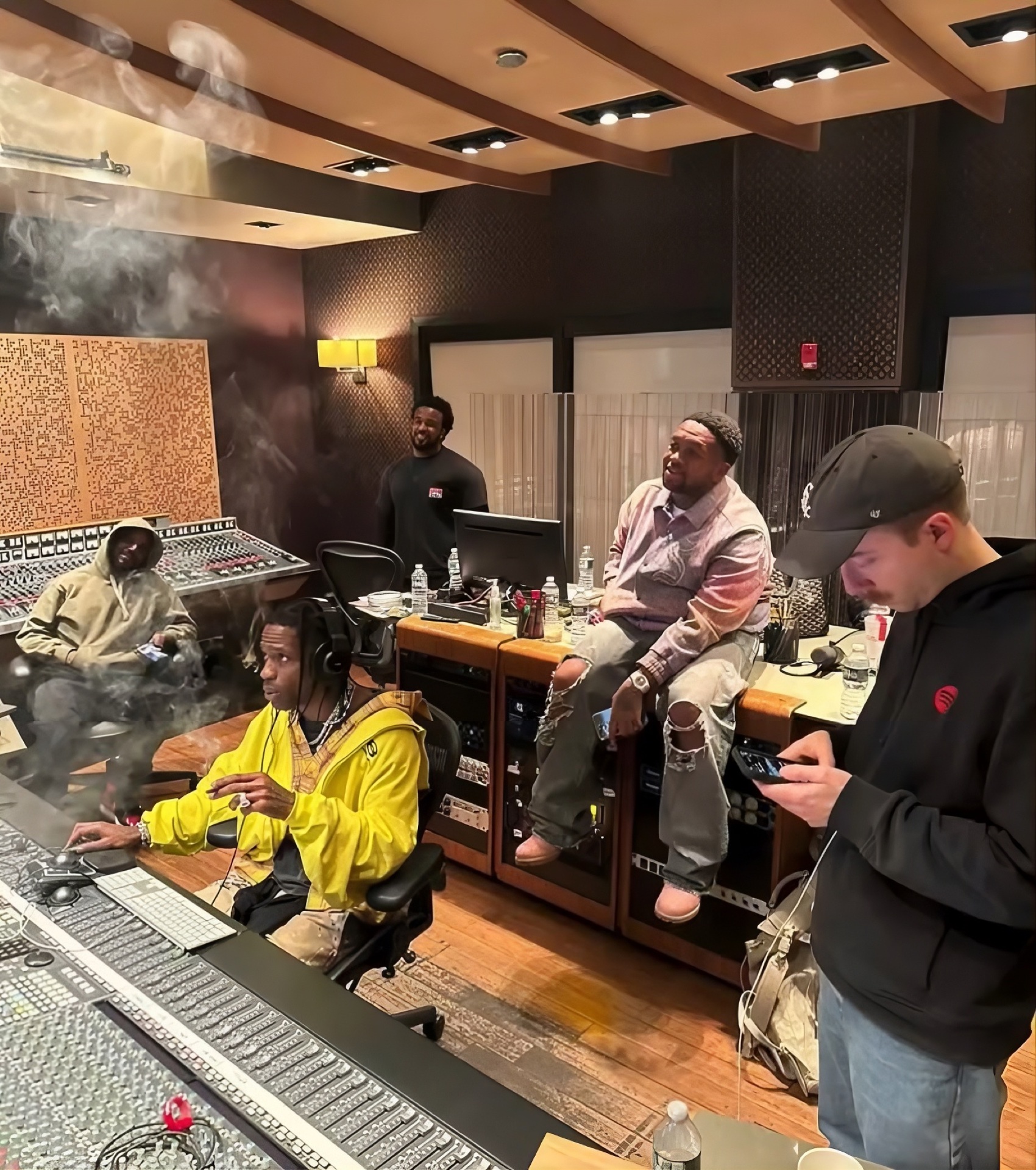 A recording studio session
